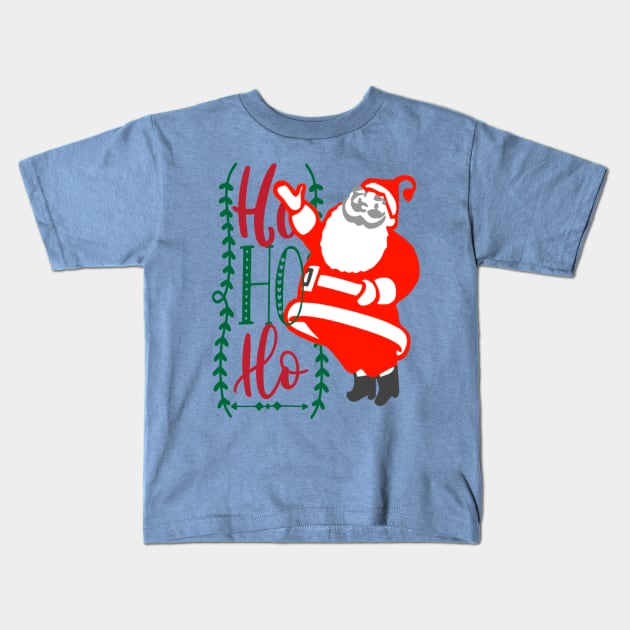 Xmas Santa Ho Ho Ho Kids T-Shirt by KZK101